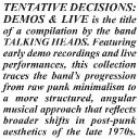 Love Goes to a Building on Fire (CBS/Columbia Demo)