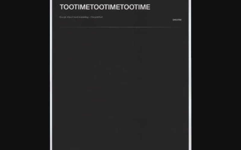 TOOTIMETOOTIMETOOTIME